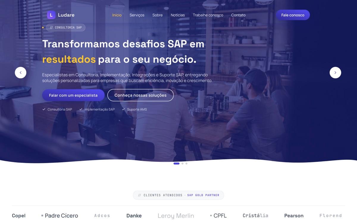 Página do projeto Site institucional para empresa